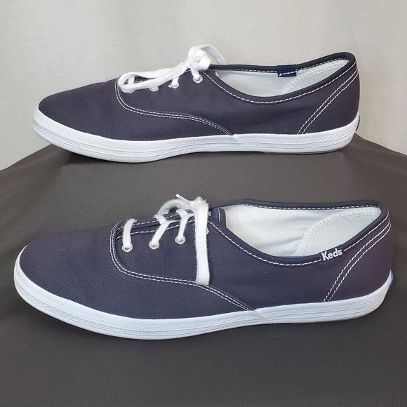 Keds Women's Size 9.5 EE Champion Canvas Sneakers Softerra Padded Footbed Shoes - Picture 3 of 7